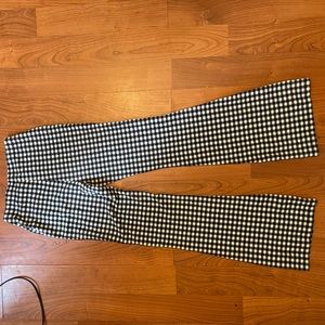 Plaid flare pants